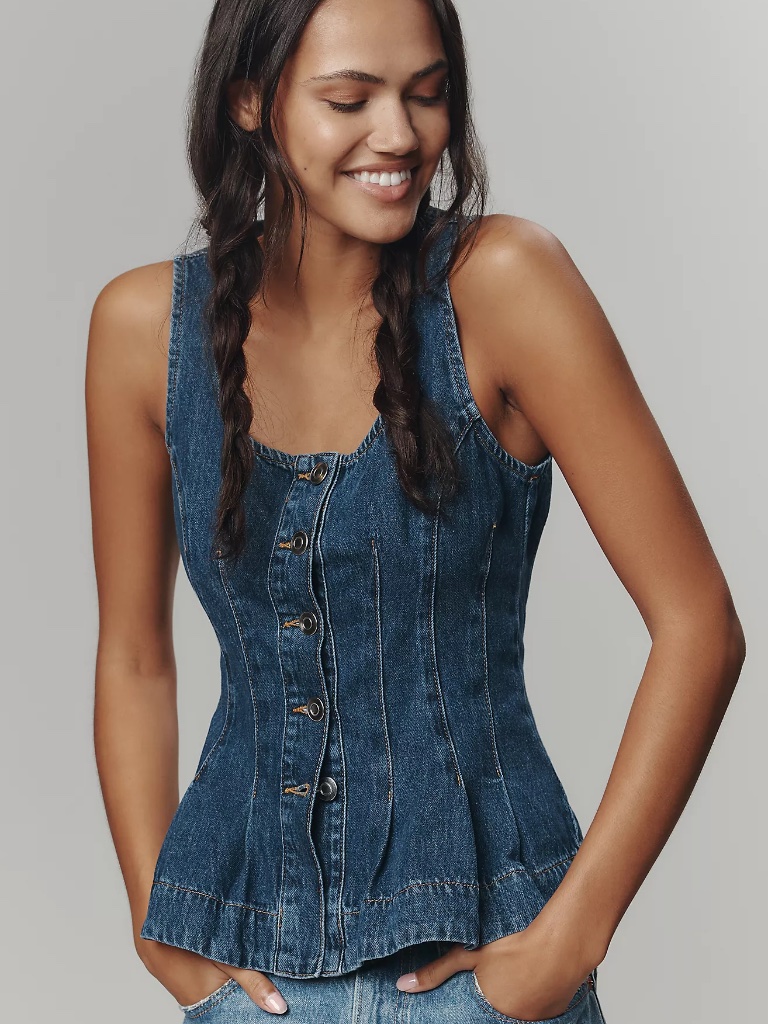Aligne Valentina Denim Sleevless Top